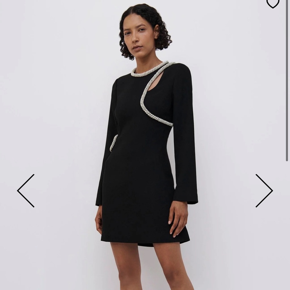 Embroidered cut out dress with cutouts